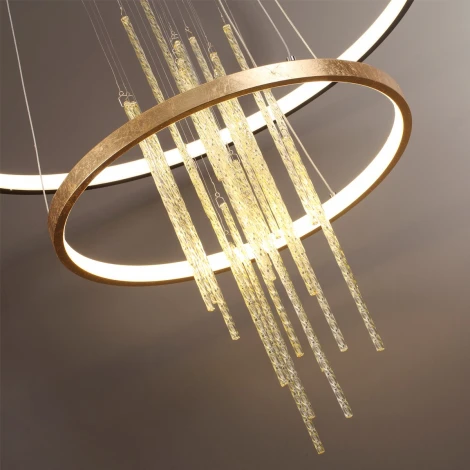 Подвесной светильник ярусный Odeon Light Monica 3901/63L (LED, 220V, подвески, на тросе, кольцо)