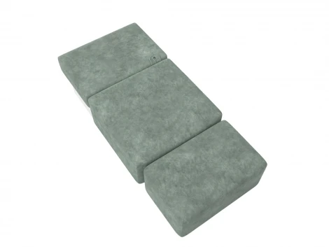 Модули диван и пуф Лига-060 НПБ (ЛДСП,Брус,Фанера,Велюр/Зеленый) Лига Диванов 129604