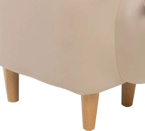 Пуф Leset Maral COMBI (Фанера,Массив дерева,Велюр/Бежевый,Белый) арт.2500000221552