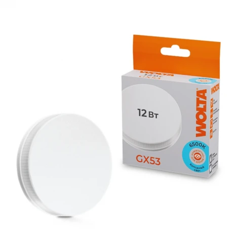 Светодиодная лампа 12Вт 6500K GX53 Wolta 25W75R12GX53