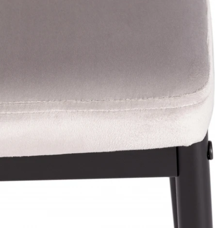 Стул VERTER (mod. 37-1) / 1 шт. в упаковке (Металл,Вельвет /Светло-серый,Черный)
