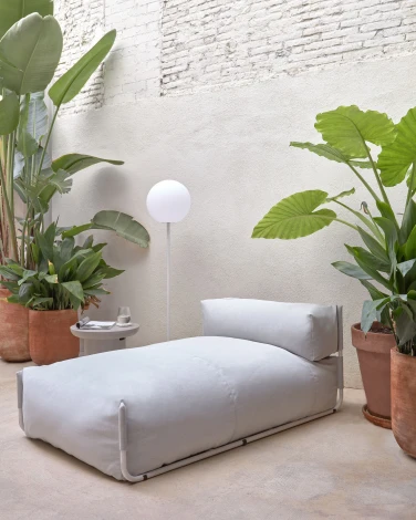 Шезлонг La Forma (ex Julia Grup) Square (Серый/ Полиуретан,Алюминий,Полипропилен,Полистирол,Полиэтилен)