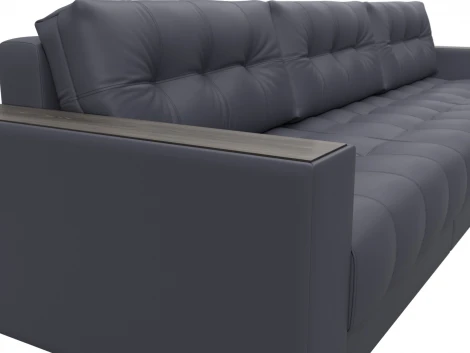 Диван прямой с декором Лига-049 НПБ Лонг Лига Диванов (Экокожа) арт.128436