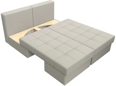 Диван трансформер Сплит (Бежевый/Рогожка) Лига Диванов арт.122747