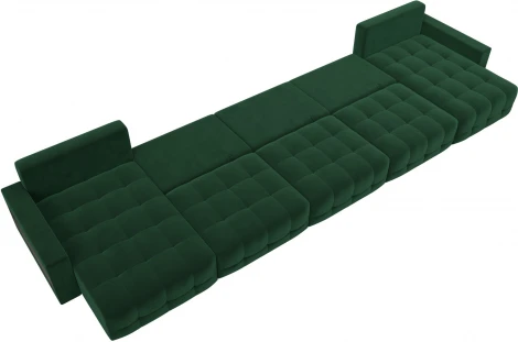 Диван п-образный с полками Лига-053 НПБ МегаЛонг Лига Диванов (Велюр) арт.129006