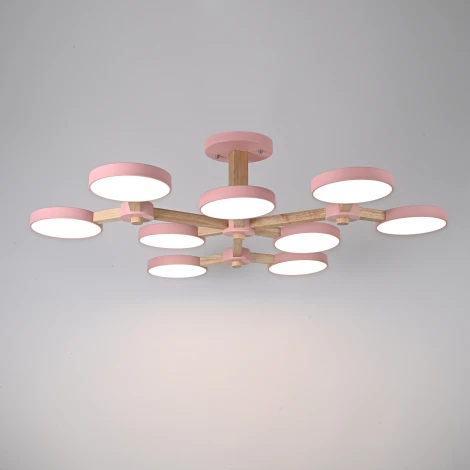 Потолочная люстра на штанге LED TURNA Розовый ImperiumLoft Turna-X01 (178303-26, Умный дом, WiFi, голосовое управление)