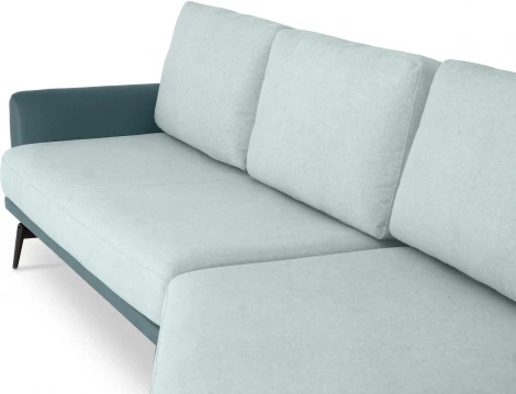 Диван Ispani угловой правый ОГОГО (арт.803469), (Ткань,Экокожа/Зеленый)