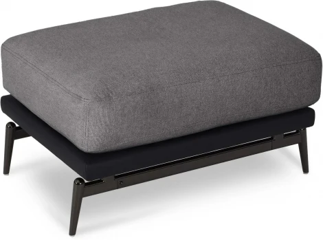 Пуф Ispani ОГОГО (арт.808351), (Экокожа,Ткань/Серый,Черный)