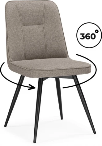 Обеденный стул Woodville Texas (Металл, Рогожка/Черный) арт.15887