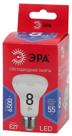 Лампочка светодиодная E27 8W ЭРА LED R63-8W-865-E27 R