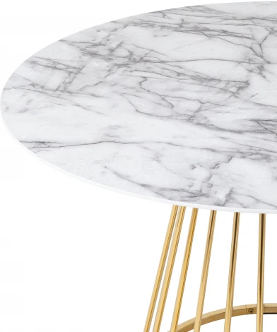 Стол обеденный Stool Group Ливерпуль 110*110 белый мрамор УТ000036112