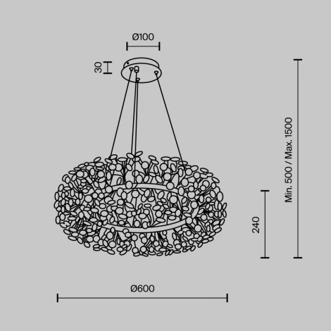 Подвесной светильник хрустальный Modelux MODESTYLE MS.9029.12 GD