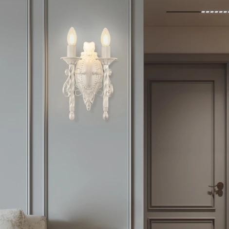 Бра Arte Milano AM342620 342620/2W WT+SL (220V, подсвечник, свеча)