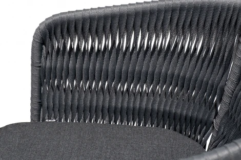 Обеденная группа на 4 персоны со стульями Бордо плетения колос, столешница серый гранит 4SIS Диего DIE-CB4T1-5-SET D-gray