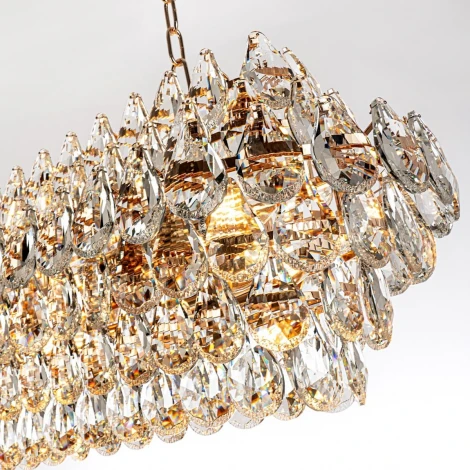 Подвесная люстра хрустальная Modelux MODELUX ML.8861.17P GD