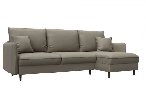 Диван угловой Лига-064 НПБ угол универсальный (ДСП/Дерево/Экокожа/Бежевый) Лига Диванов 129931