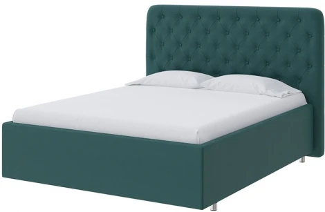 PROxSON Кровать Classic Large (Ткань: Велюр Forest 560 Морская волна) 80x200