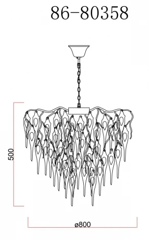 Подвесная люстра "Капли" Garda Decor 86-80358