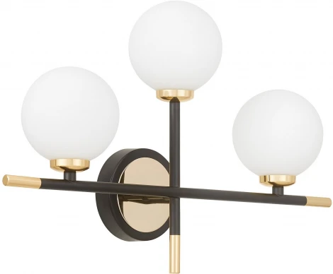 Настенный светильник Lumina Deco Marsiada LDW 6033N-3 BK+F.GD (220V, шарики)