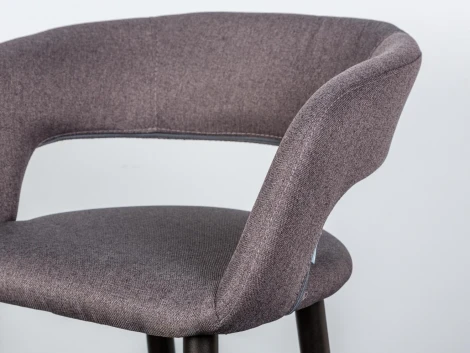 Стул барный R-Home Hugs Тм.Сер/Черный