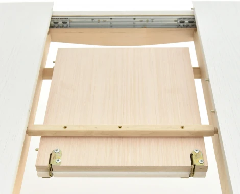 Стол Кабриоль, Эмаль белая/Патина серебро, Аврора