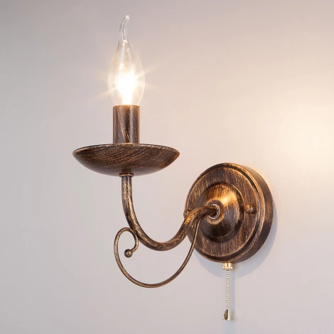 Бра Eurosvet 22404 22404/1 черный с золотом