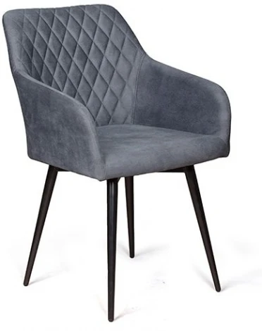 Стул Top Concept Robert поворотный 360 градусов, замша apache темно серый