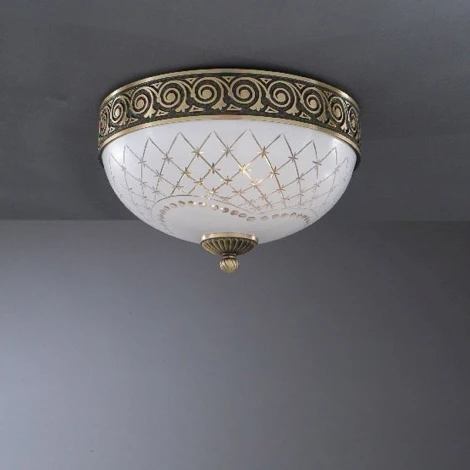 Потолочная люстра Reccagni Angelo 7002 PL 7002/2 (220V, узор в клетку)