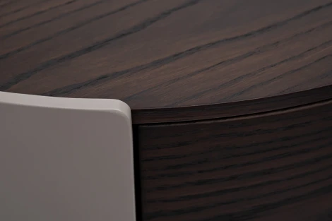Тумбочка 2 ящика темный шпон 59*43*55см Garda Decor арт.77IP-30200