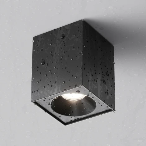 Потолочный светильник Zoom GU10 1x50Вт IP 65 Maytoni Technical C030CL-01B (220V, куб)