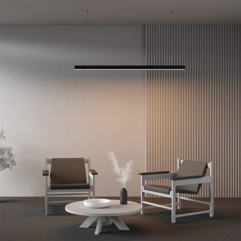 Подвесной светильник линейный светодиодный Maytoni Technical LL312029 3000K 50x50 черный 1,5 м