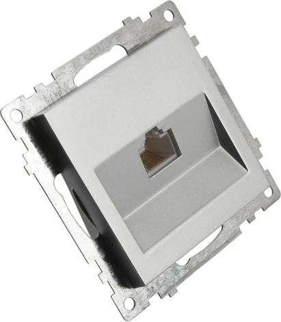 Розетка Ethernet RJ-45 (серебро) Stekker Катрин 39585