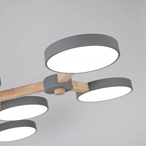 Потолочная люстра на штанге LED TURNA Серый ImperiumLoft Turna-X01 (178305-26, Умный дом, WiFi, голосовое управление)