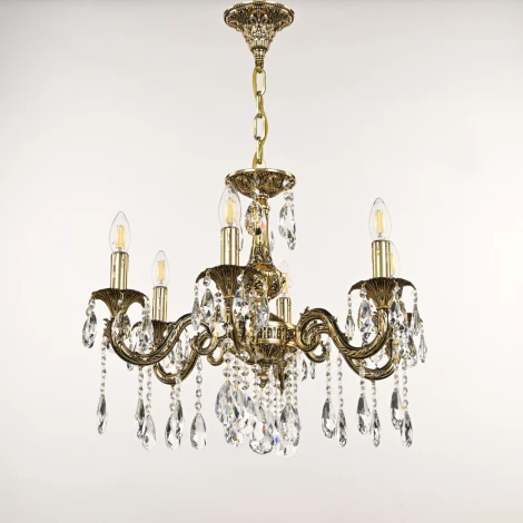 Подвесная люстра Bohemia AL7901 AL79101/6/175 A GB (220V, подвески, на цепи, подсвечник, свеча)