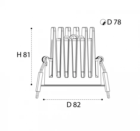 Встраиваемый светильник светодиодный Italline IT08-8041 black 3000K