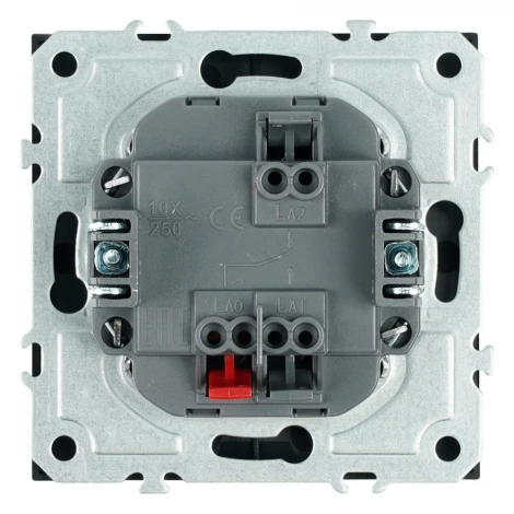 Переключатель одноклавишный (черный уголь, soft touch) Stekker Эмили 50248