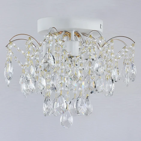Потолочная люстра хрустальная Reluce 04039-0.3-04 WH+GOLD PN (220V)