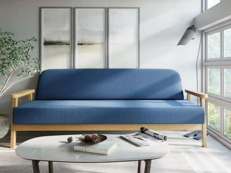 Диван Arsko прямой Флори Б береза велюр голубой