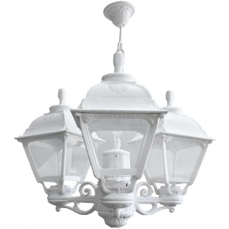 Люстра подвесная уличная Fumagalli, 3 плафона, белый с прозрачным