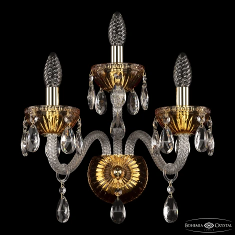 Бра Bohemia 5417 5417B/2+1/165 G Amber/M-1G