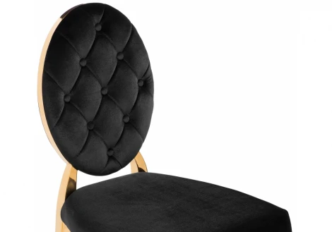 Стул Woodville Odda черный / золотой 11643