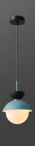 Подвесной светильник Pompon черный - Голубой ImperiumLoft Pompon01 (179672-26) (220V, на проводе, шар)
