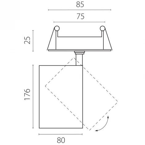 Спот встраиваемый 30W 2100LM 20-55G с адаптером Lightstar Canno Pro C4307RS