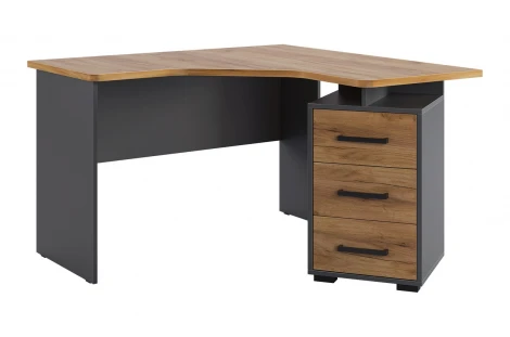 Лайт-2 Стол компьютерный 1200 угловой Mebelson (ЛДСП/Дуб крафт золотой,Серый) арт.SKL2.2N02.3319