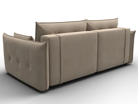 Диван прямой Лига-100 НПБ (ДСП,Фанера/Пластик/Велюр/Бежевый) Лига Диванов 133647