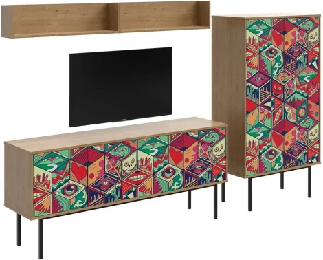 Композиция Boho Color 6 ОГОГО (арт.599602), (ЛДСП/Дуб Корбридж)