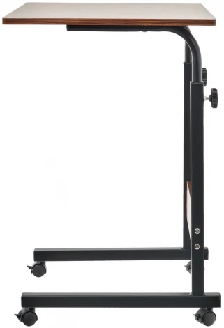 Стол многофункциональный на колесах, 60x40 см, «РОЛЛ», 2 ножки, регул.высота, мдф, металл, тёмн. дерево, черный Bradex Home РОЛЛ TD 0731