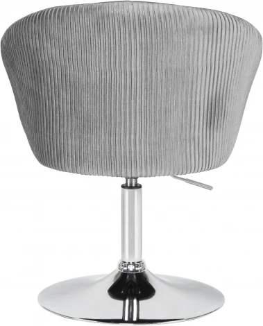 Кресло дизайнерское DOBRIN EDISON (серый велюр (1922-19)) 8600-LM 8600-LM, цвет сиденья серый (1922-19), основания хром