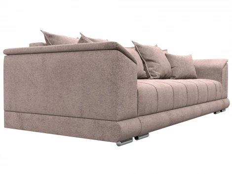 Диван прямой НордСтар НПБ (ДСП,ЛДСП,Брус/Пластик,Металл/Велюр/Бежевый) Лига Диванов 133197