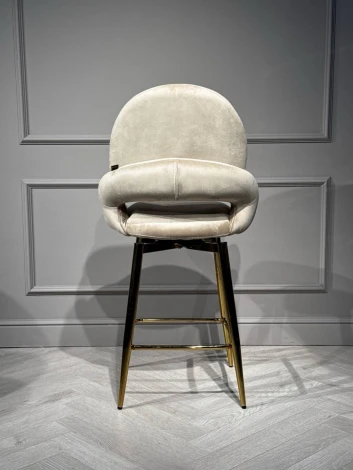 Стул барный IST-CASA Виола BS1376-BG-2, бежевый/золото